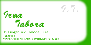 irma tabora business card